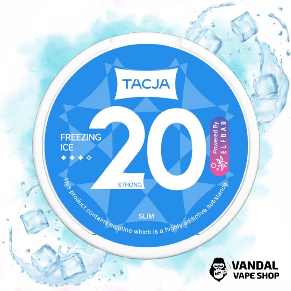 Нікотинові подушечки Tacja (20 шт) міцністю 20 мг/г зі смаком крижаної м'яти