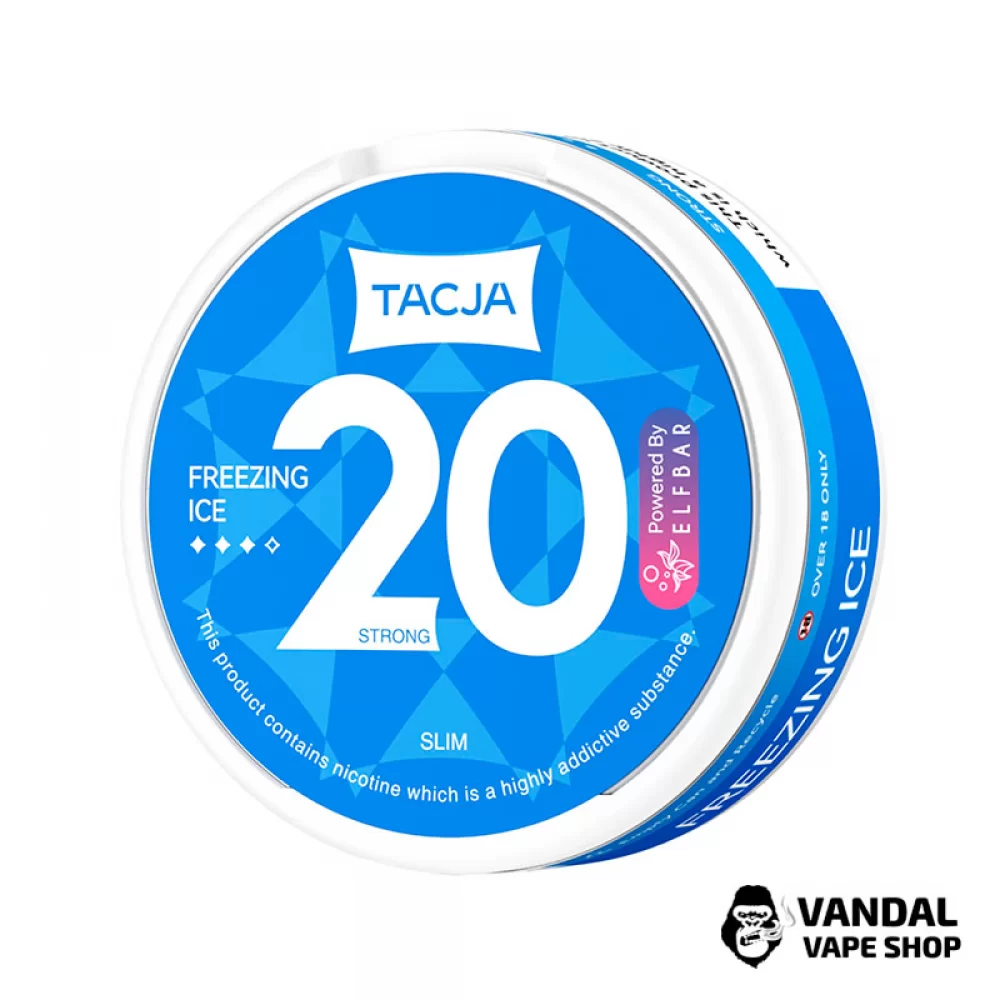 Нікотинові подушечки Tacja (20 шт) міцністю 20 мг/г зі смаком крижаної м'яти
