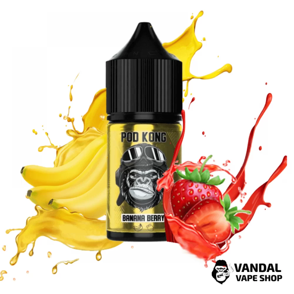 Жидкость Pod Kong Banana Berry - 30 мл, 5 мг, на органическом никотине со вкусом Банана с клубникой Жидкость Pod Kong Banana Berry - 30 мл, 5 мг, на органическом никотине со вкусом Банана с клубникой