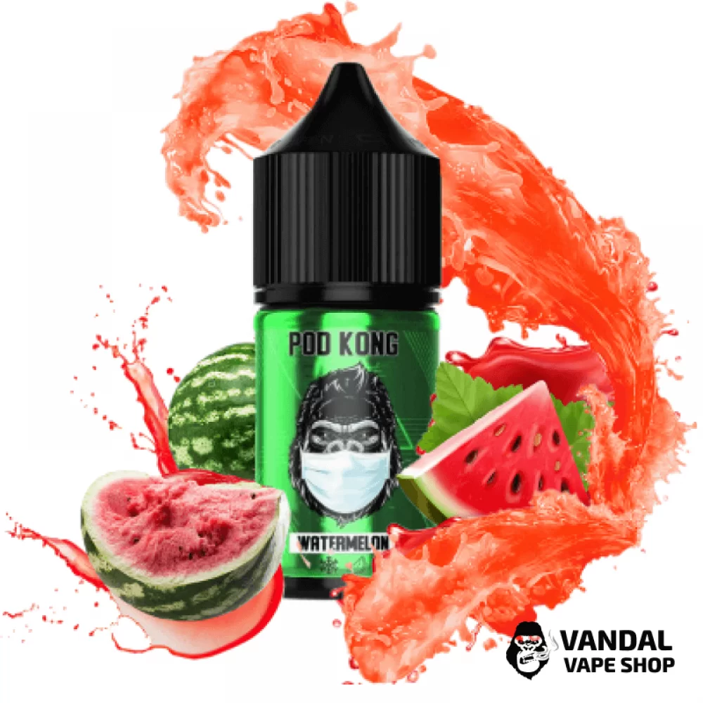 Жидкость Pod Kong Watermelon - 30 мл, 15 мг, на органическом никотине со вкусом арбуза Жидкость Pod Kong Watermelon - 30 мл, 15 мг, на органическом никотине со вкусом арбуза