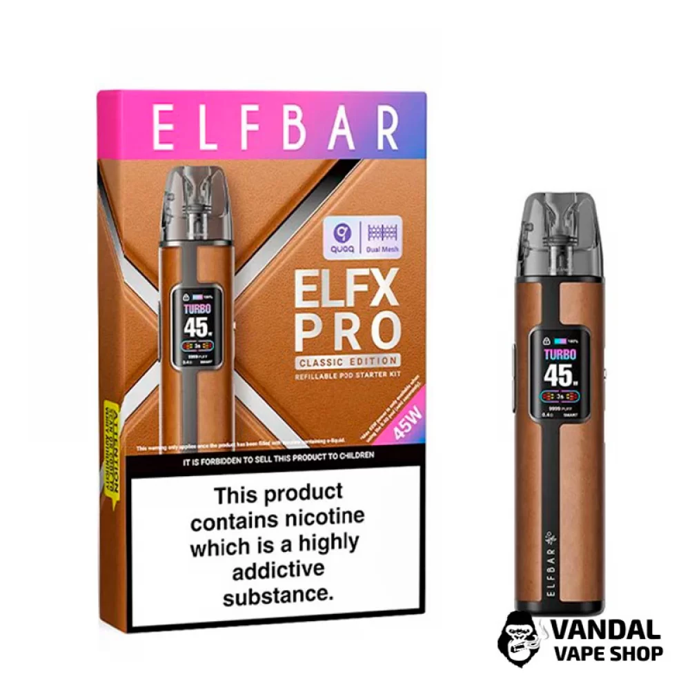 Стартовый набор Elf Bar ELFX PRO Classic Edition в коричневом цвете
