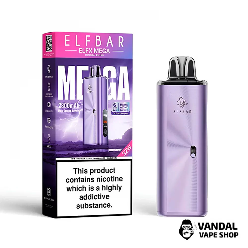 Оригинальная подсистема Elf Bar ELFX Mega в фиолетовом цвете