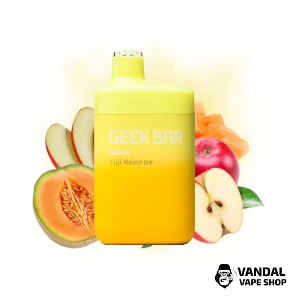 Одноразова Pod система Geek Bar B5000 50 мг 650 мАг на 5000 затяжок зі смаком дині і яблук фуджі