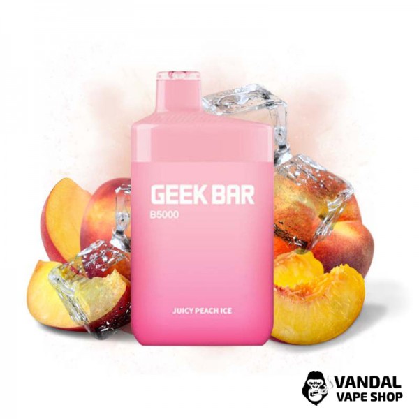 Одноразовая Pod система Geek Bar B5000 50 мг 650 мАч на 5000 затяжек со вкусом персикового сока со льдом