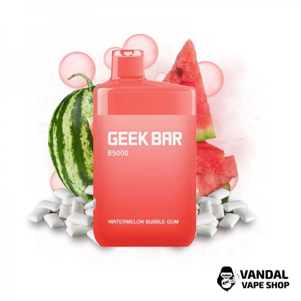 Одноразовая Pod система Geek Bar B5000 50 мг 650 мАч на 5000 затяжек со вкусом жвачки с арбузом