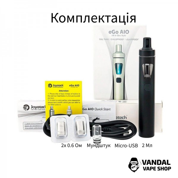 Стартовый набор Joyetech eGo AIOв черном цвете