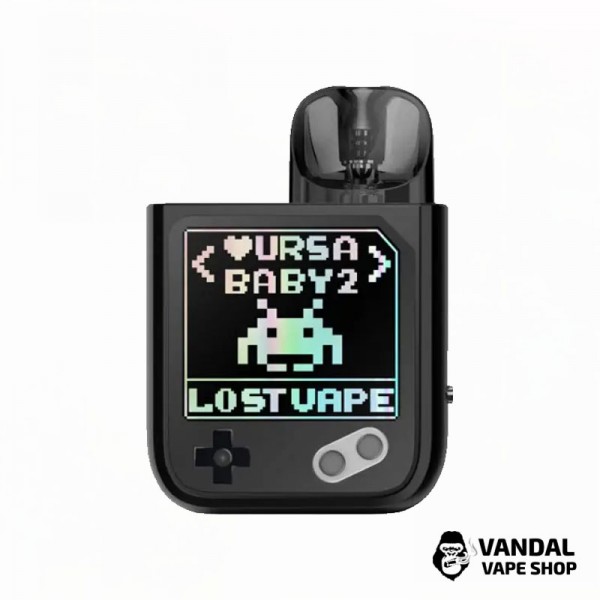 Оригінальна Pod-система Lost Vape Ursa Baby 2 Pod Kit в чорному кольорі з чорним візерунком