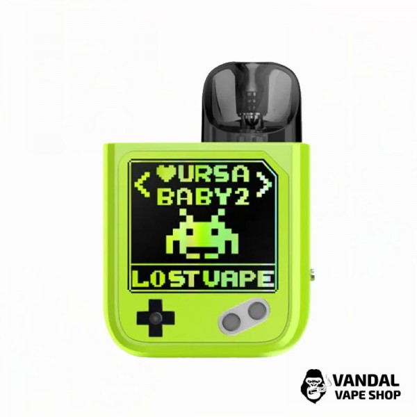 Оригінальна Pod-система Lost Vape Ursa Baby 2 Pod Kit в зеленому кольорі з чорним візерунком