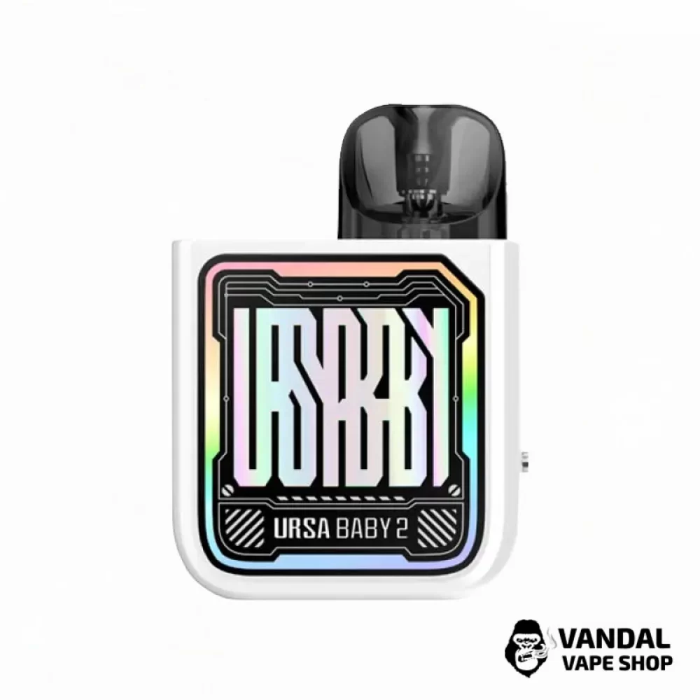 Оригінальна Pod-система Lost Vape Ursa Baby 2 Pod Kit в білому кольорі з райдужним візерунком