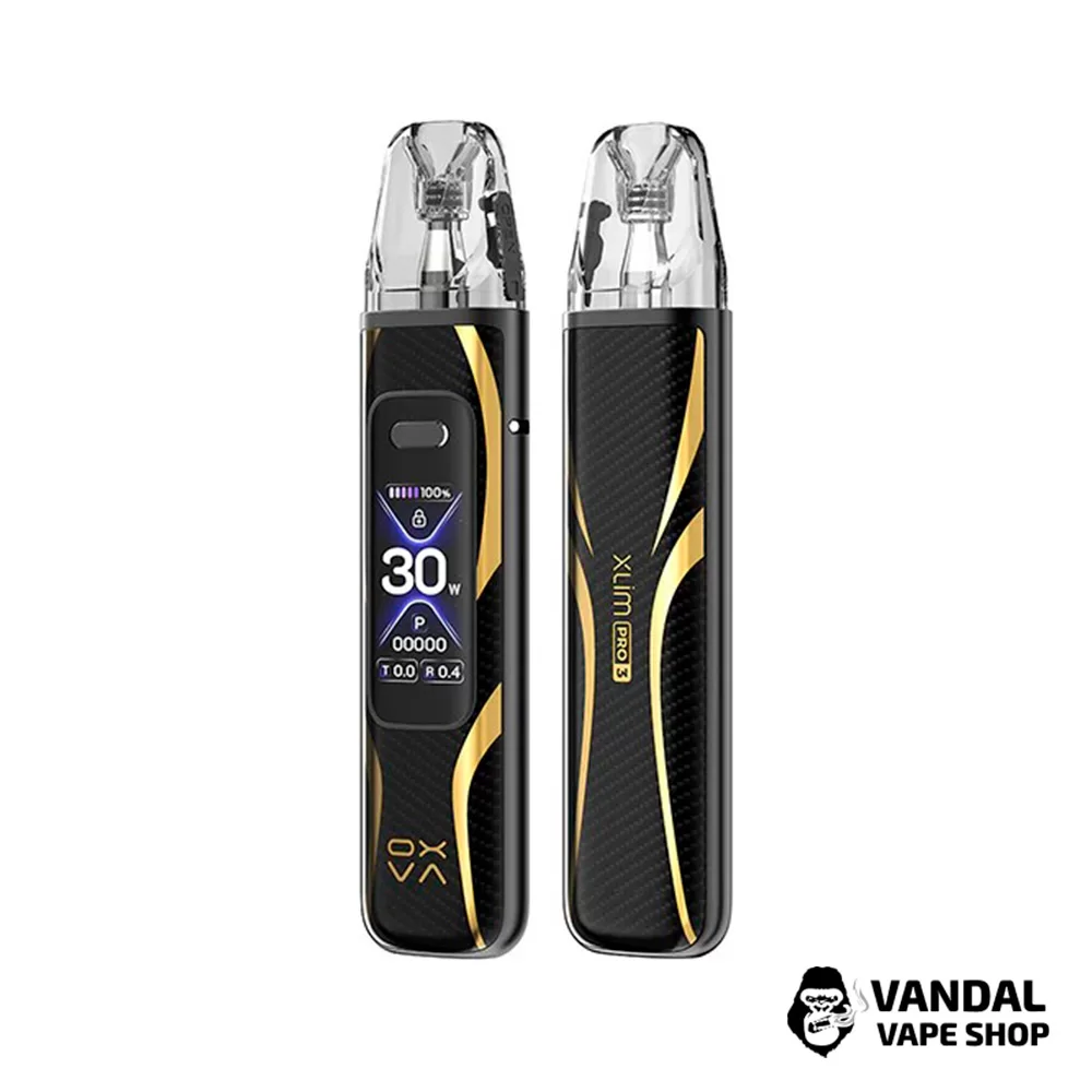 Оригинальная подсистема  OXVA XLIM PRO 3  в черном цвете с золотыми вставками