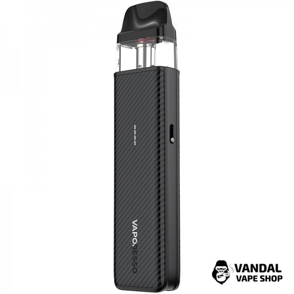 Pod-система Vaporesso XROS 5 Mini Pod Kit (Original) в глибокому чорному кольорі із карбоновою текстурою
