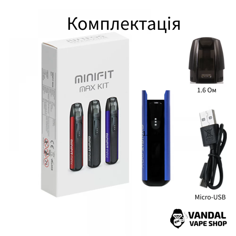 Стартовый набор Justfog Minifit Max в черном цвете Стартовый набор Justfog Minifit Max в черном цвете