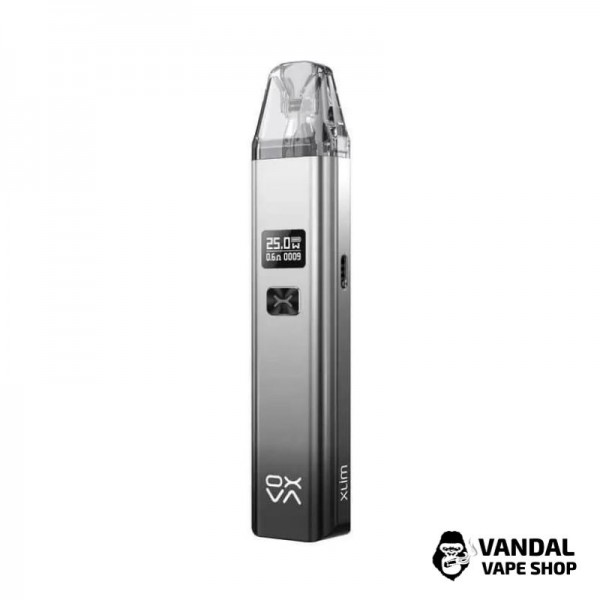 Pod-система OXVA Xlim V2 Pod Kit (Original) в блестящем серебристо-черном цвете