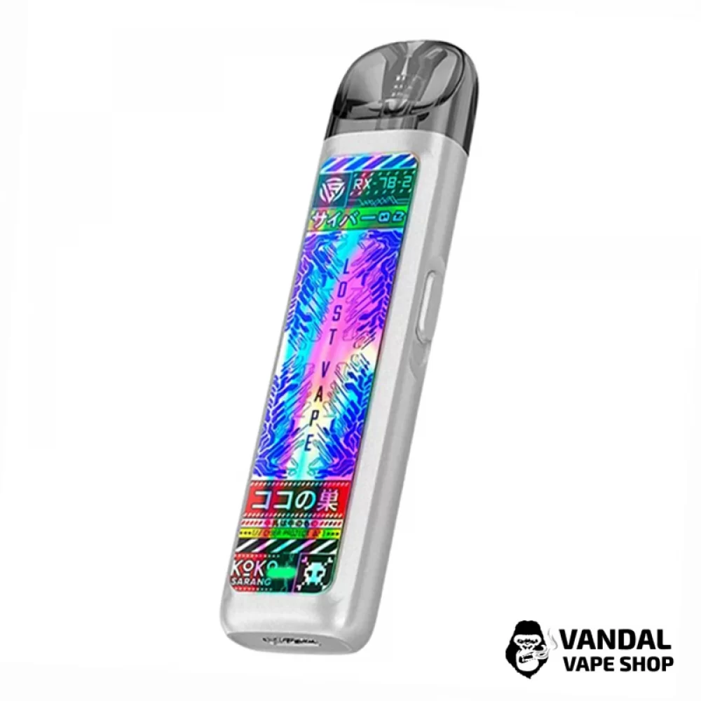 Pod-система Lost Vape Ursa Nano Pod Kit 800 мАч в серебряном цвете с синими вставками