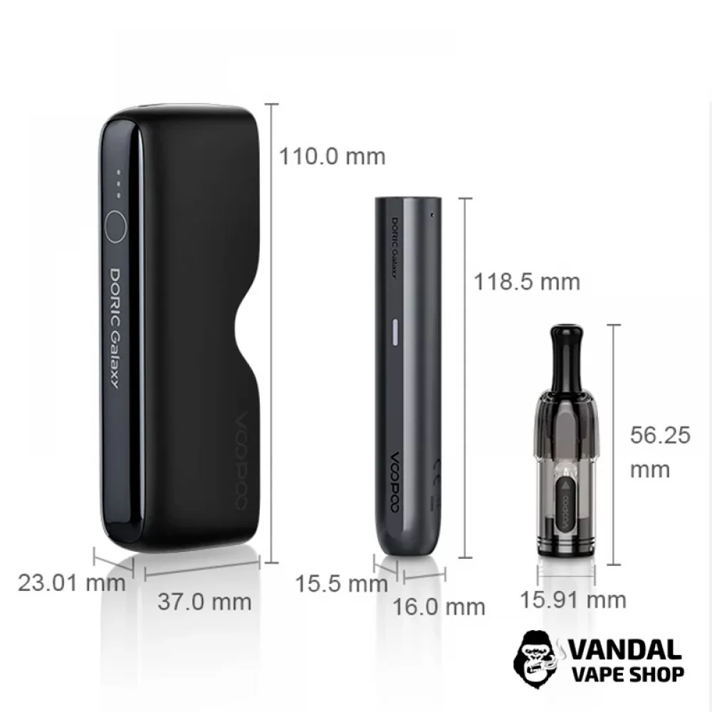 Оригинальная подсистема VooPoo Doric Galaxy в черном цвете