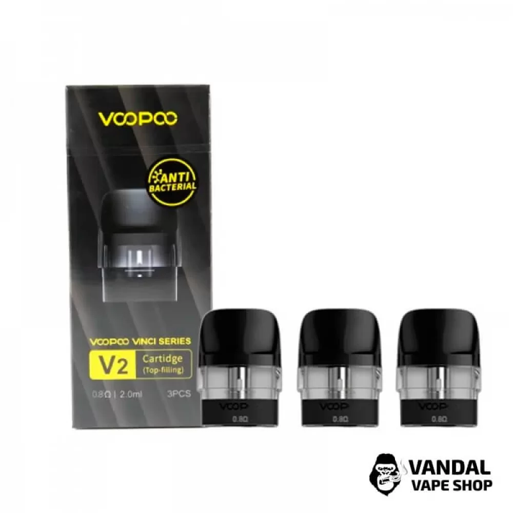 Картридж для Voopoo Vinci Series V2 0.8 Ом, 2.0 мл для всей линейки VINCI и DRAG NANO 2 Картридж для Voopoo Vinci Series V2 0.8 Ом, 2.0 мл для всей линейки VINCI и DRAG NANO 2