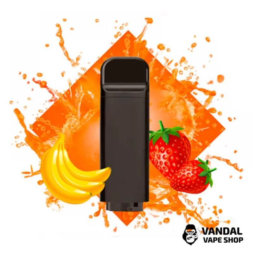 Заправленные картриджи для Airis Aura 3.5 мл со вкусом клубники и банана Заправленные картриджи для Airis Aura 3.5 мл со вкусом клубники и банана