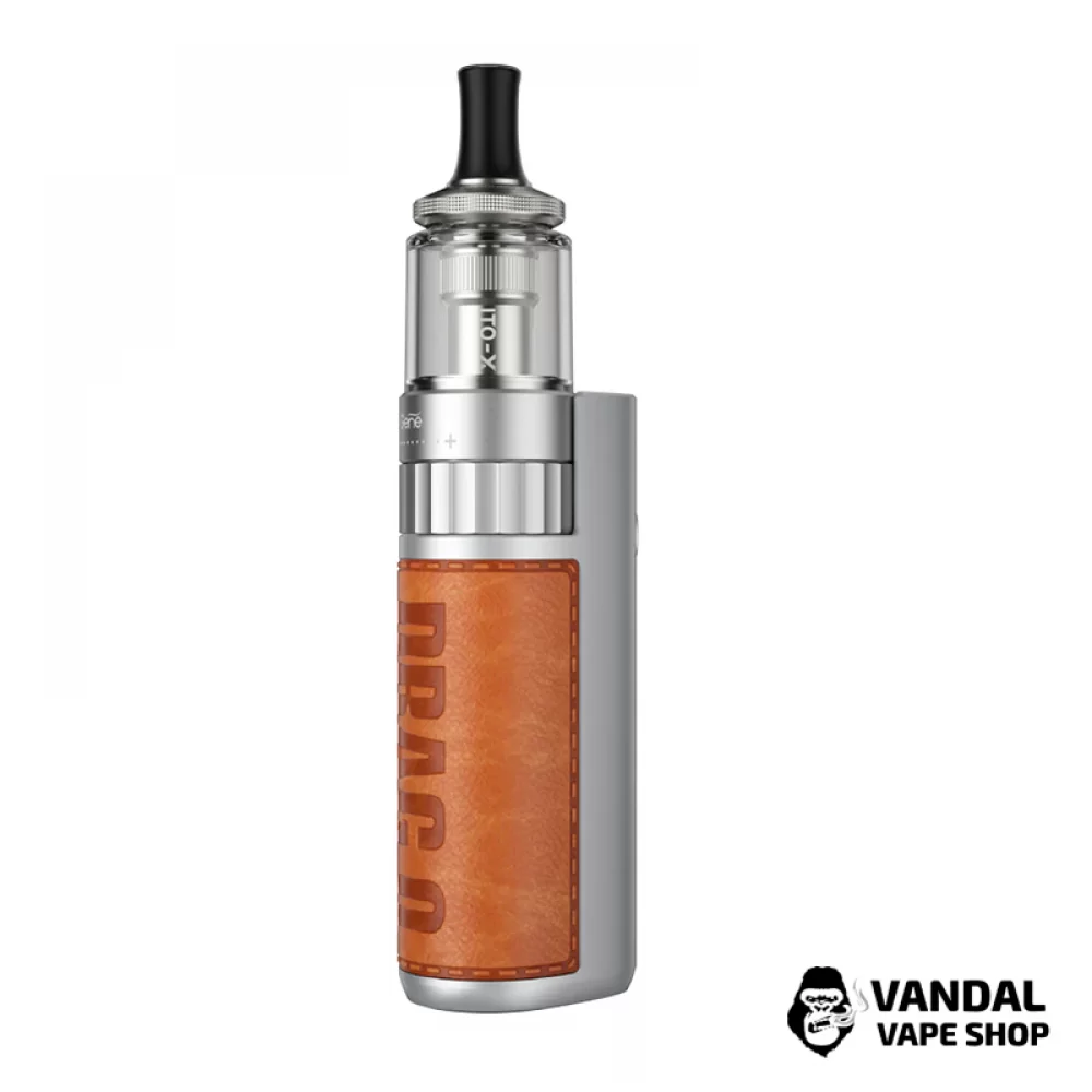 Оригинальный стартовый набор VooPoo Drag Q Kit в серебряном цвете с оранжевой вставкой