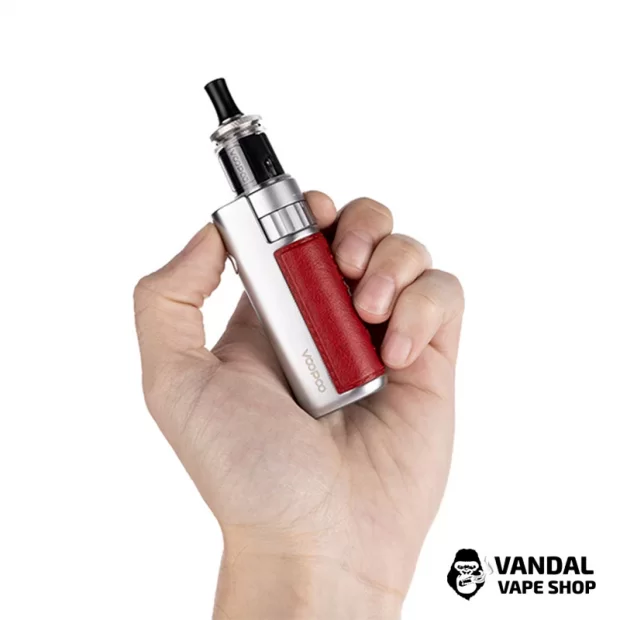 Оригинальный стартовый набор VooPoo Drag Q Kit в серебряном цвете с красной вставкой