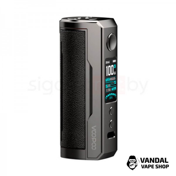 Бокс мод VooPoo Drag X Plus 100W в чорному кольорі