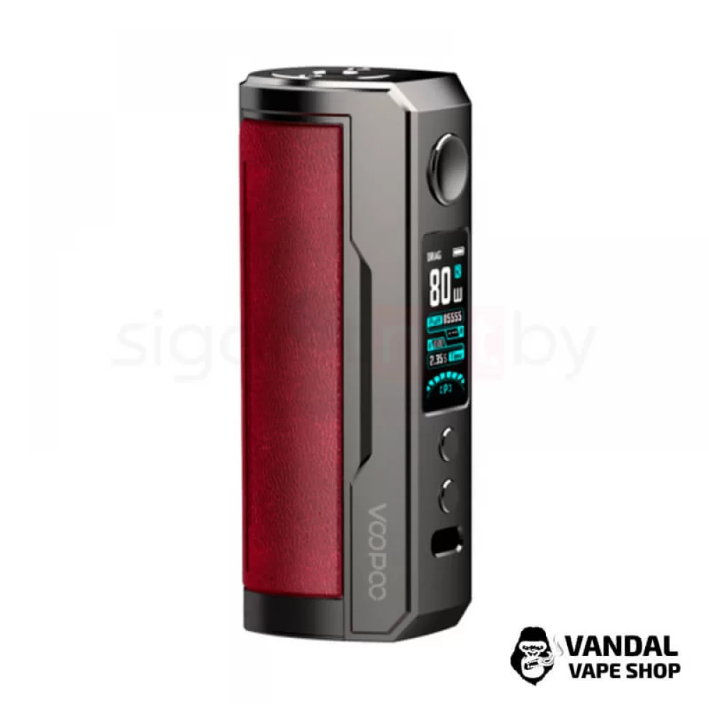 Бокс мод VooPoo Drag X Plus 100W в красном цвете