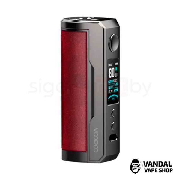 Бокс мод VooPoo Drag X Plus 100W в червоному кольорі