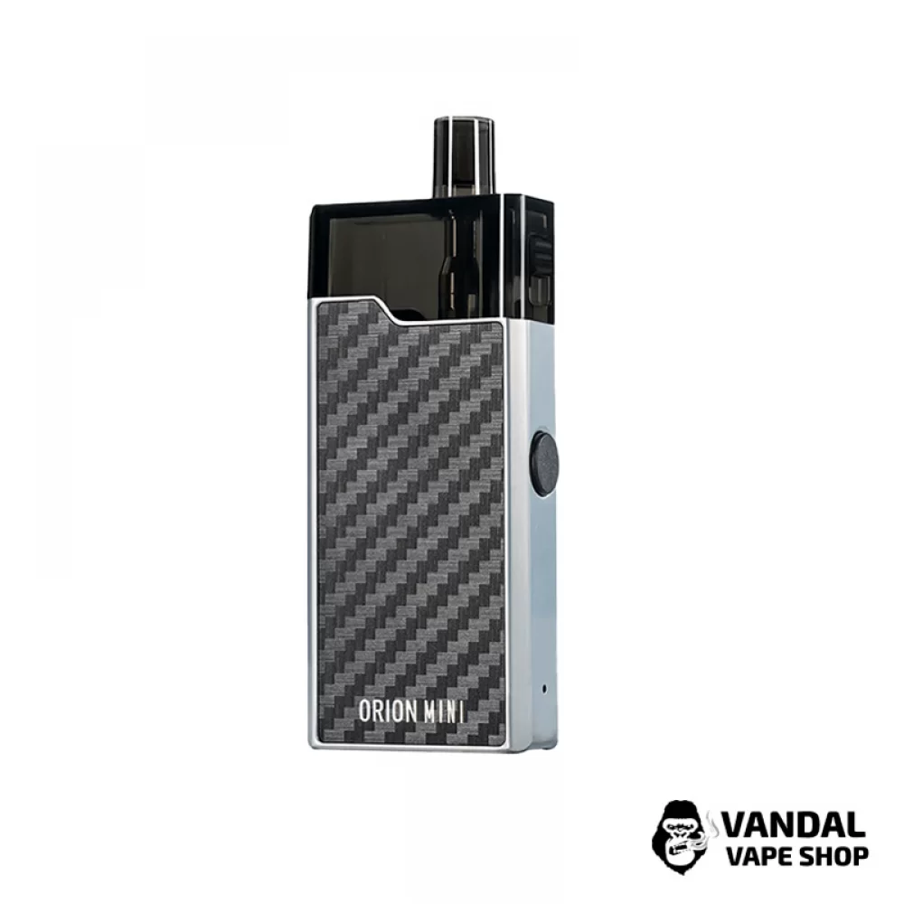 Pod-система Lost Vape Orion Mini Pod Kit 800 мАч в цвете серебряного углеродного волокна Pod-система Lost Vape Orion Mini Pod Kit 800 мАч в цвете серебряного углеродного волокна