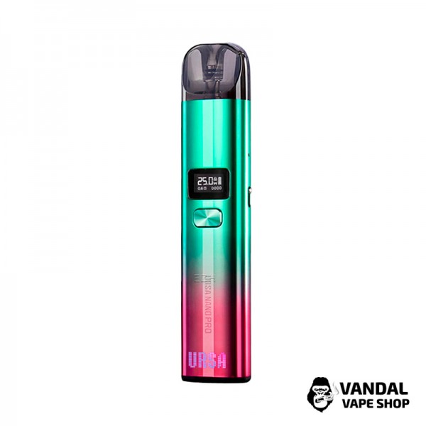 Pod-система Lost Vape Ursa Nano Pro у градієнтному зелено-рожевому кольорі