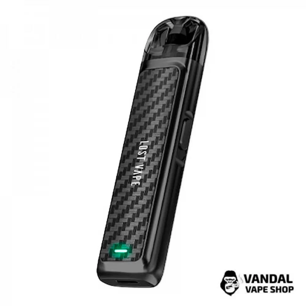 Pod-система Lost Vape Ursa Nano Pod Kit 800 мАч в серебристом корпусе с карбоновой вставкой