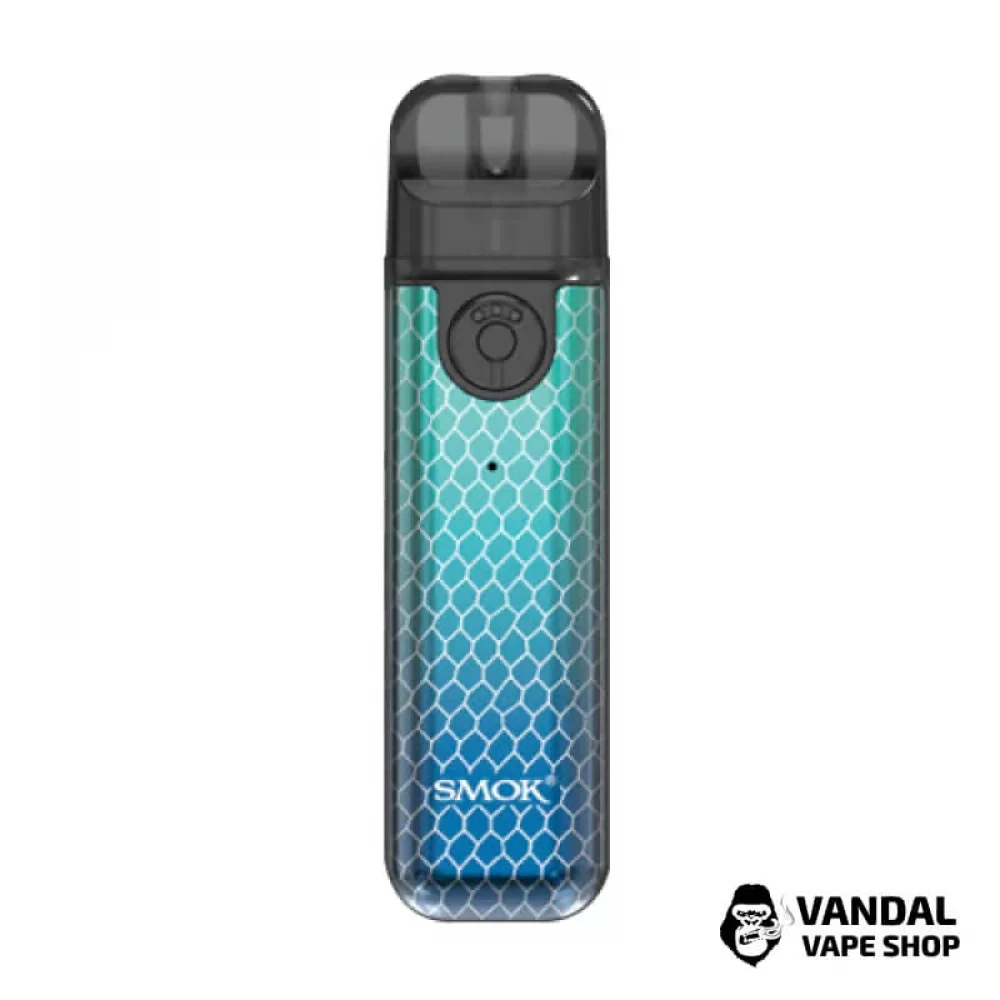 Pod-система Smok Novo 4 Mini Pod Kit в расцветке "сине-зелёная кобра"