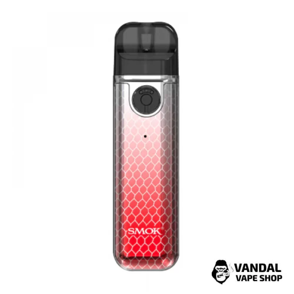 Pod-система Smok Novo 4 Mini Pod Kit в расцветке "серебристо-красная кобра"