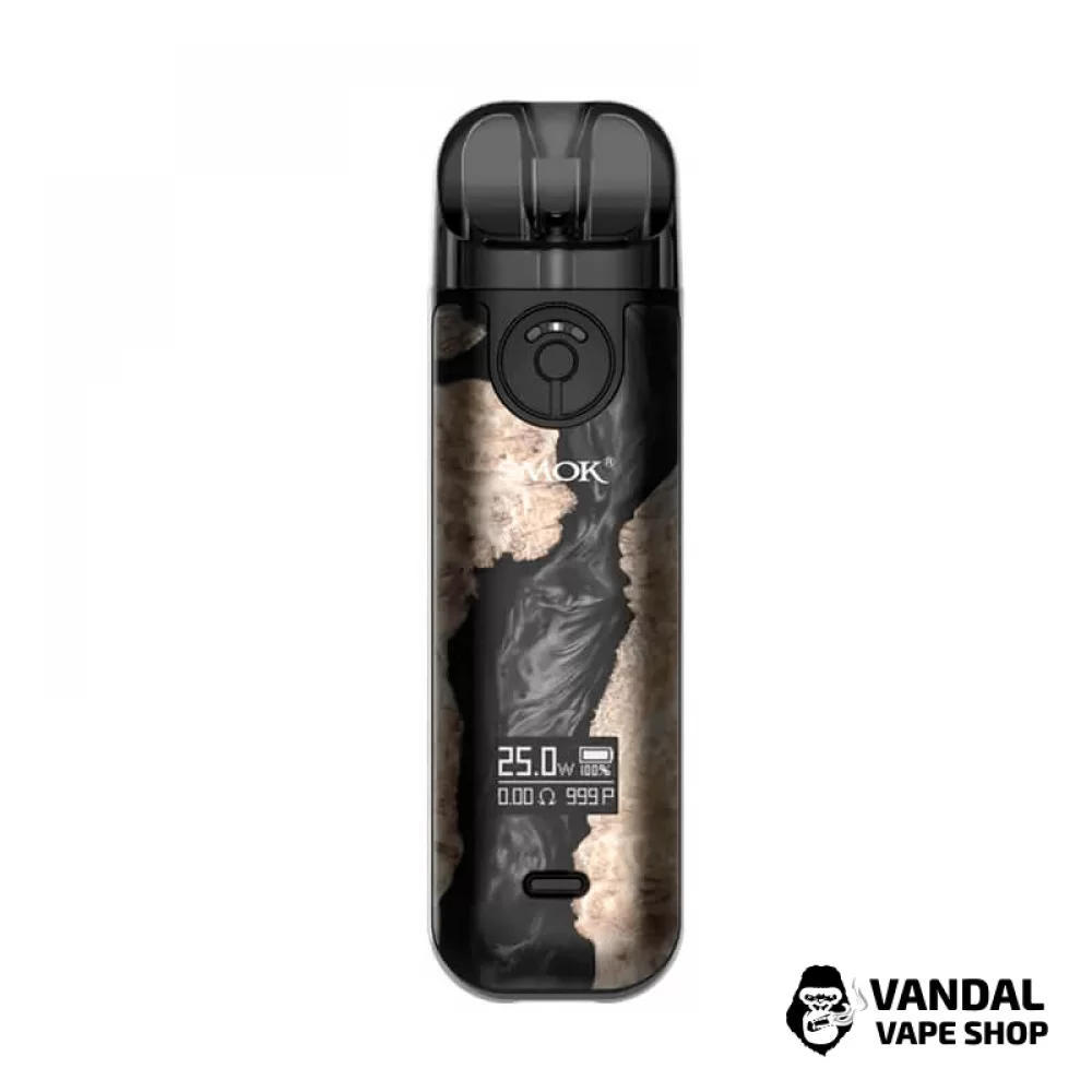 SMOK Novo 4 Pod Kit 800 мАг у кольорі "Black Stabilizing Wood" (чорне дерево)