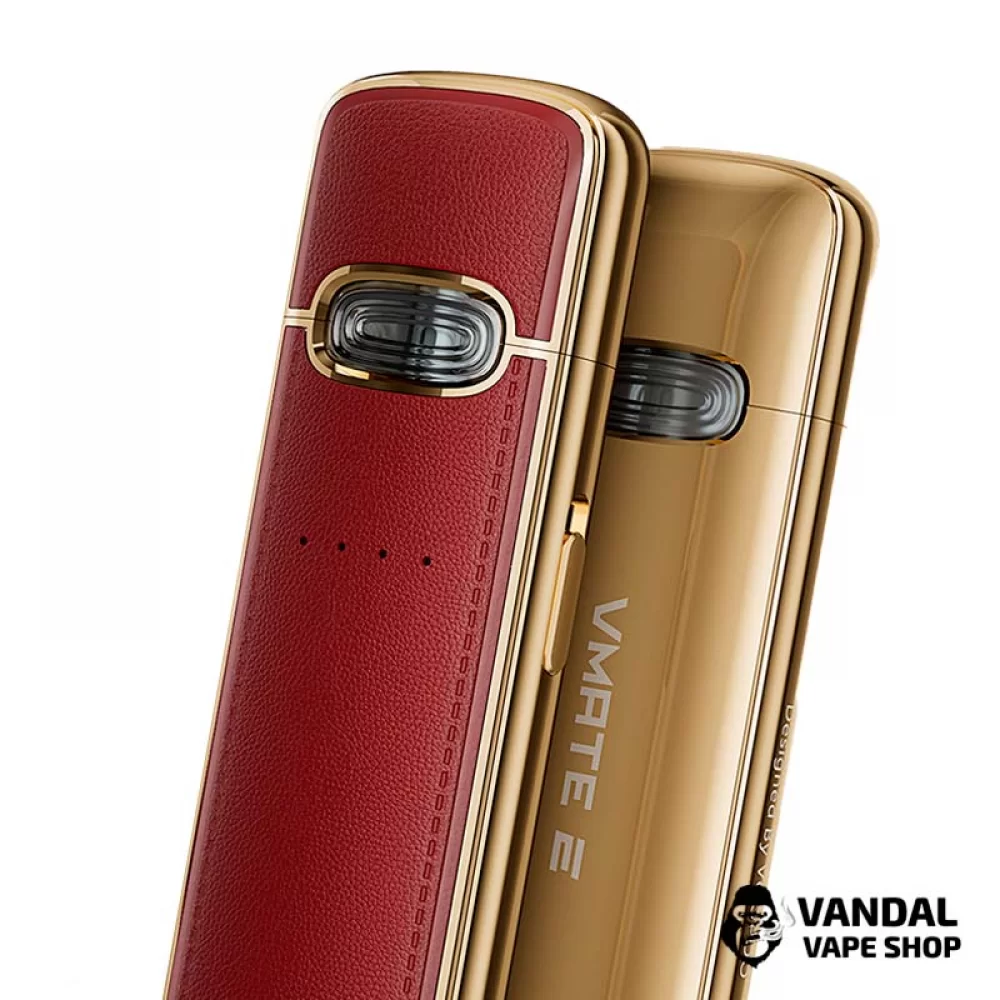 Pod-система VooPoo VMATE E в красно-золотом цвете Pod-система VooPoo VMATE E в красно-золотом цвете