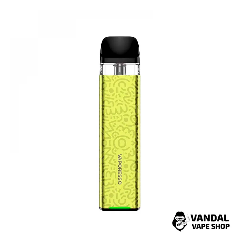 Pod-система Vaporesso XROS 3 Mini Pod Kit (Original) в лимонно-желтом цвете с узорами Pod-система Vaporesso XROS 3 Mini Pod Kit (Original) в лимонно-желтом цвете с узорами