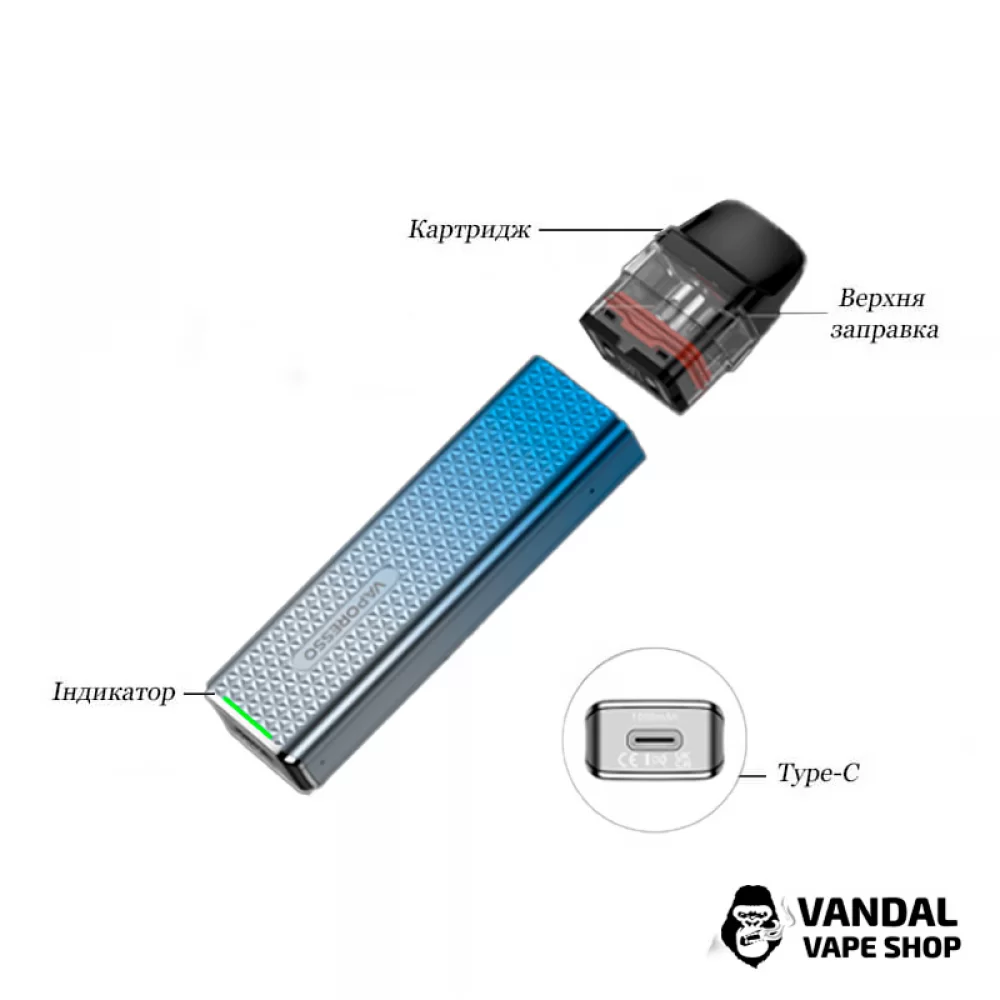 Pod-система Vaporesso XROS 3 Mini Pod Kit (Original) в черном цвете Pod-система Vaporesso XROS 3 Mini Pod Kit (Original) в черном цвете