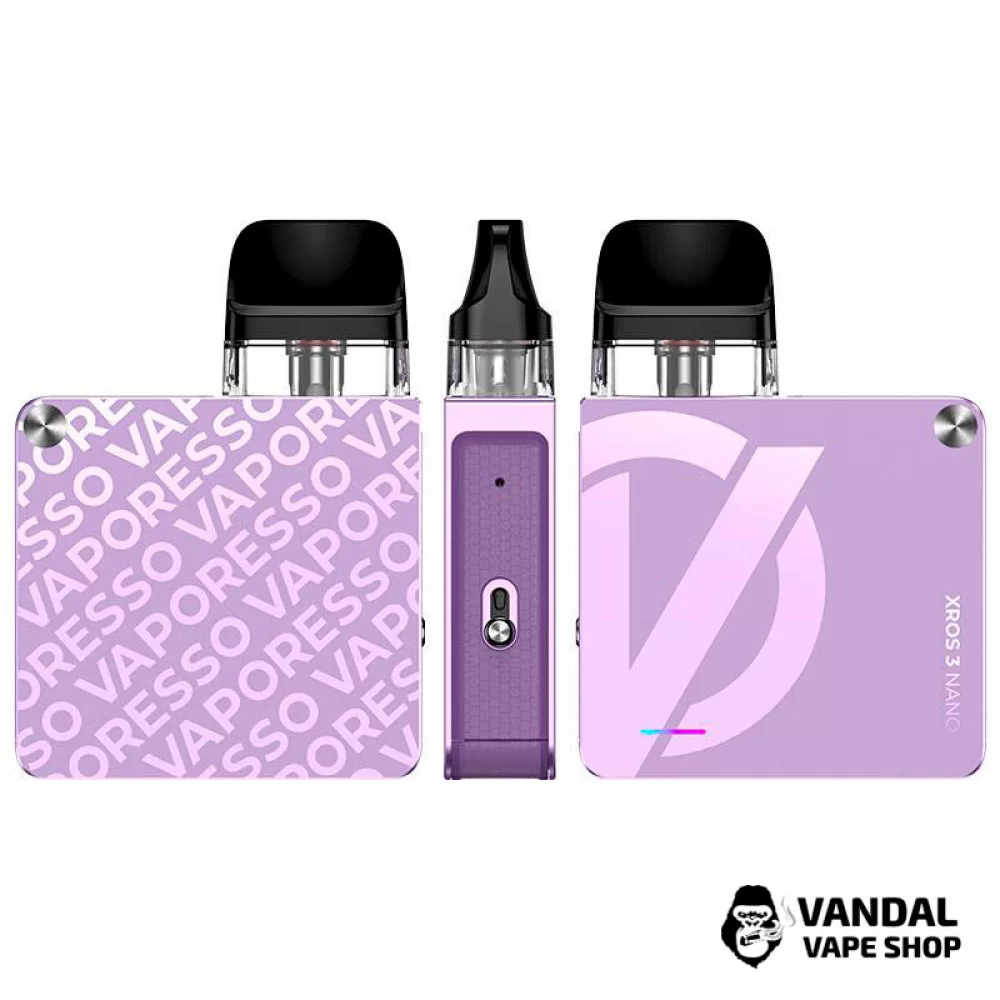 Оригинальный стартовый набор Vaporesso XROS 3 Nano Kit в бледно-фиолетовом цвете