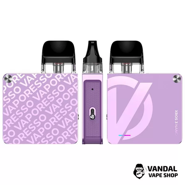 Оригинальный стартовый набор Vaporesso XROS 3 Nano Kit в бледно-фиолетовом цвете