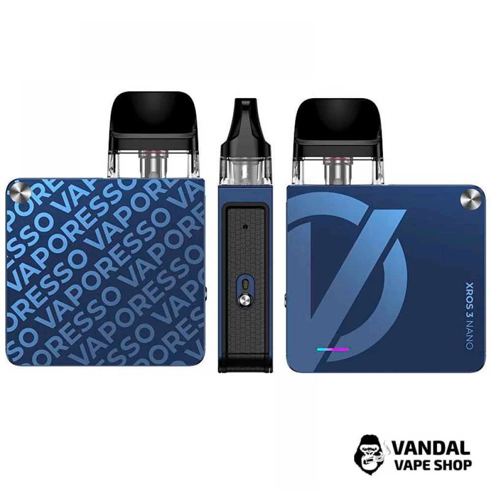 Оригінальний стартовий набір Vaporesso XROS 3 Nano Kit в темно-синьому кольорі
