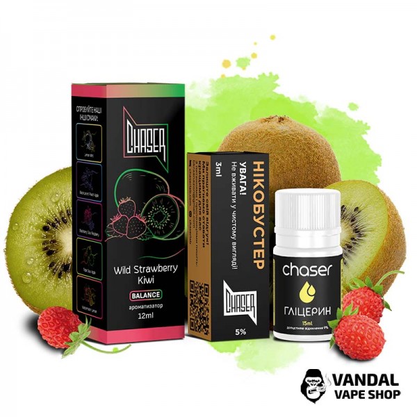Набор для самозамеса Chaser Black 30 мл 50 мг со вкусом киви и земляника