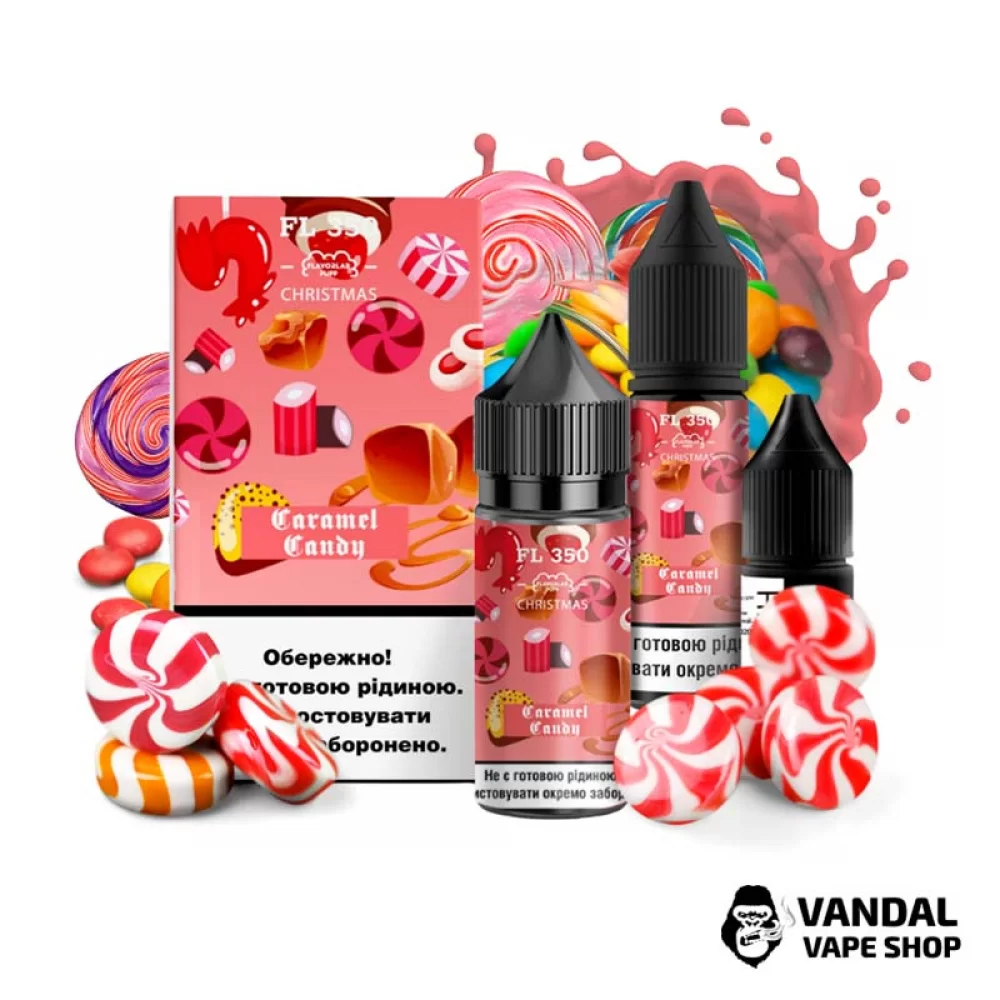 Набір для самозамісу Fl350 Christmas 30 мл 50 мг зі смаком карамельних цукерок Набір для самозамісу Fl350 Christmas 30 мл 50 мг зі смаком карамельних цукерок