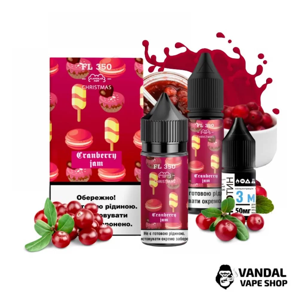 Набір для самозамісу Fl350 Christmas 30 мл 50 мг зі смаком джем з журавлини