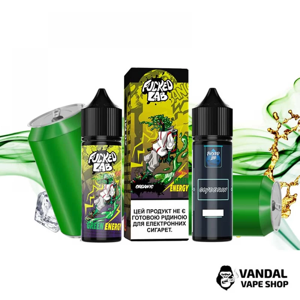 Набор для самозамеса Fucked Platinum 60 мл 6 мг со вкусом энергетика с лаймом и зеленым яблоком Набор для самозамеса Fucked Platinum 60 мл 6 мг со вкусом энергетика с лаймом и зеленым яблоком