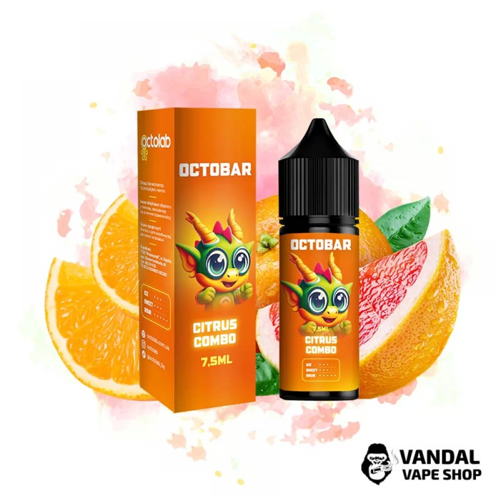 Набір для самозамісу Octo Bar NFT Salt 15 мл 65 мг зі смаком цитрусів