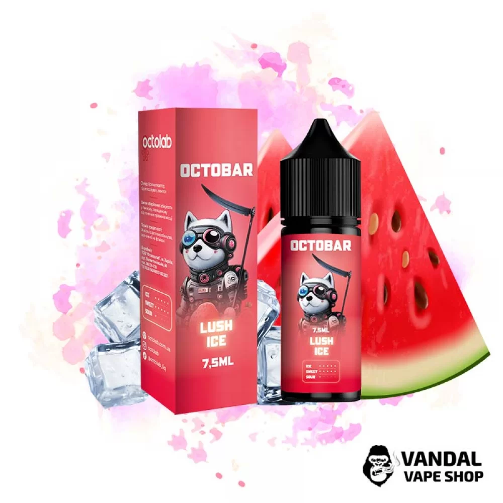 Набор для самозамеса Octo Bar NFT Salt 15 мл 65 мг со вкусом арбуза и клубники со льдом Набор для самозамеса Octo Bar NFT Salt 15 мл 65 мг со вкусом арбуза и клубники со льдом