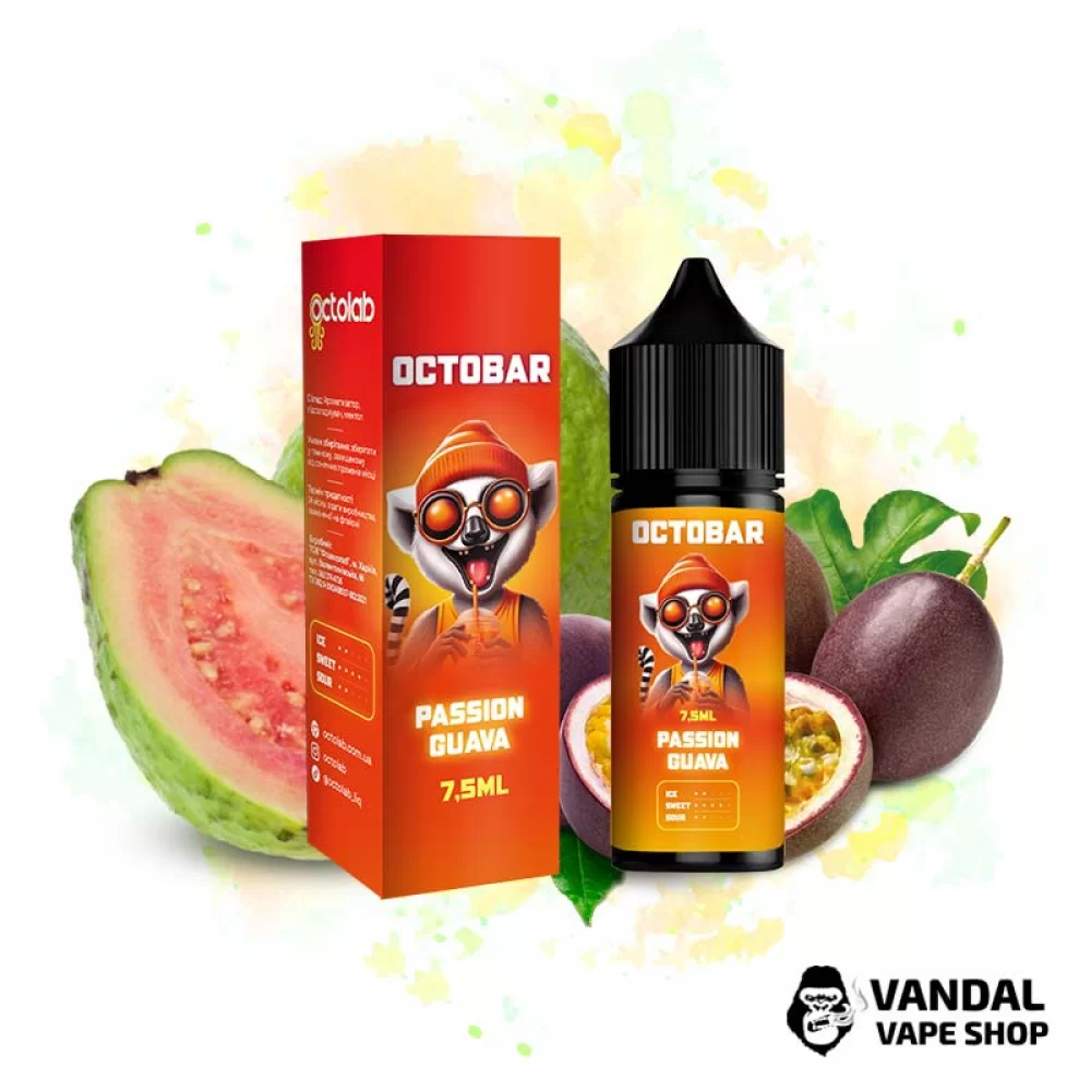 Набор для самозамеса Octo Bar NFT Salt 15 мл 65 мг со вкусом маракуи и гуавы