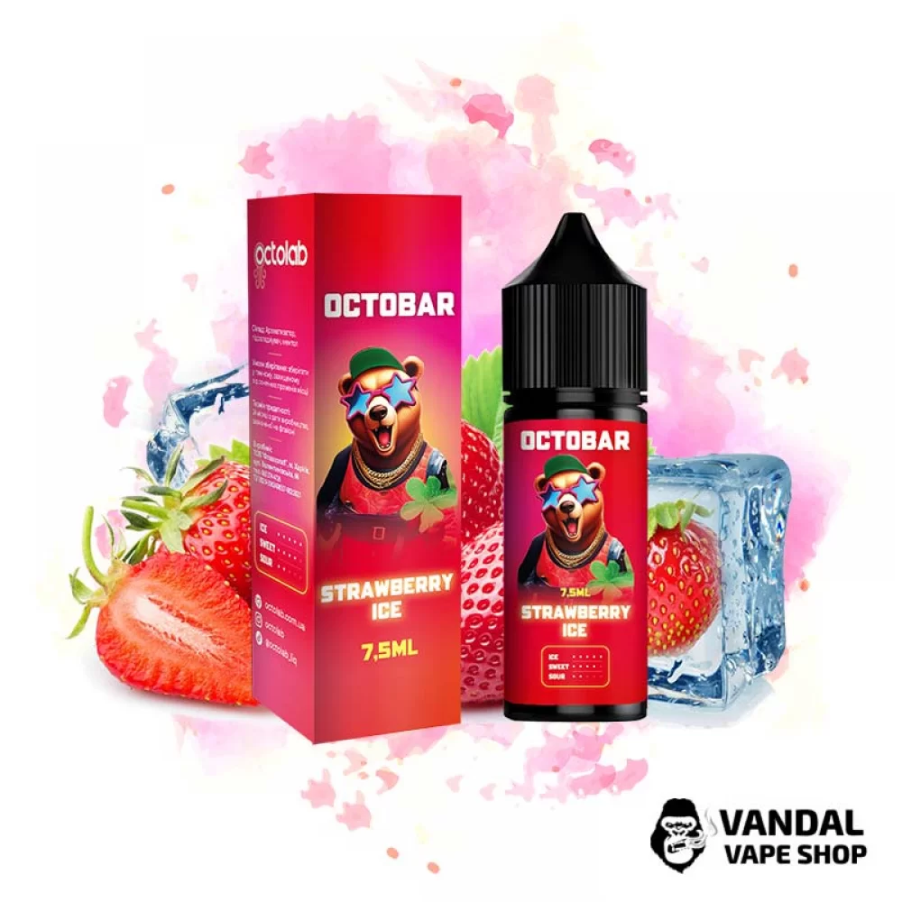 Набір для самозамісу Octo Bar NFT Salt 15 мл 50 мг зі смаком полуниці і льоду