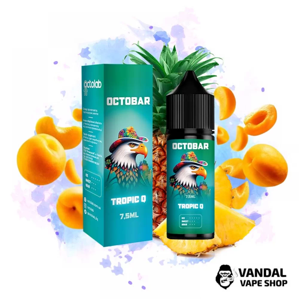 Набор для самозамеса Octo Bar NFT Salt 15 мл 65 мг со вкусом ананаса, манго и персика