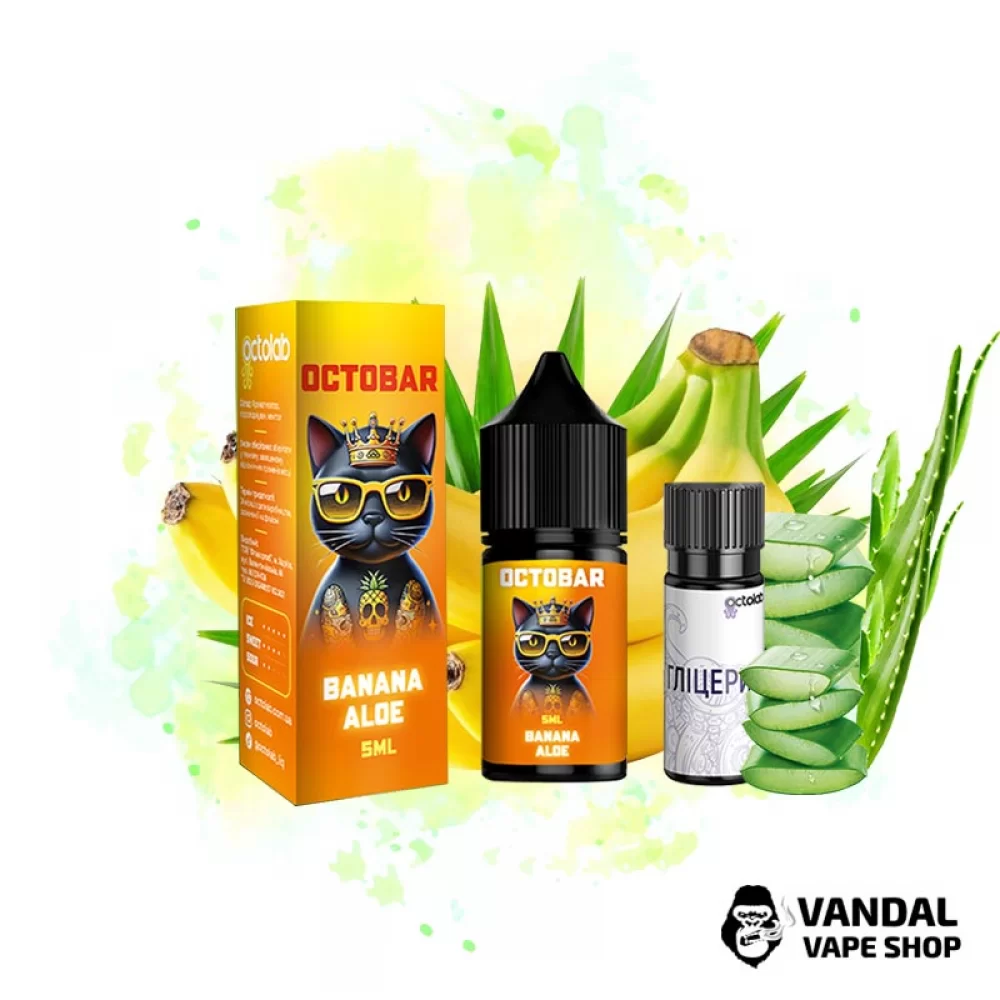 Набір для самозамісу Octo Bar NFT Salt 10 мл 50 мг зі смаком банану, ананасу і алое