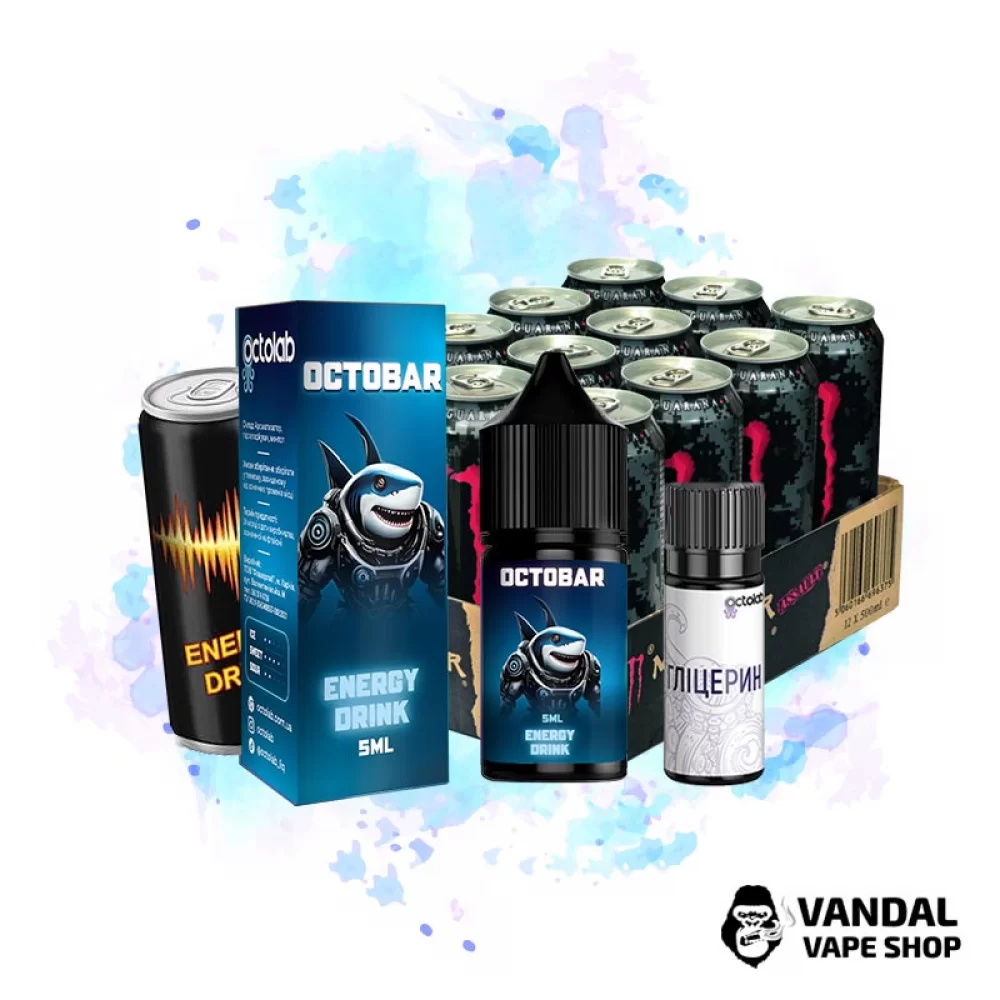 Набір для самозамісу Octo Bar NFT Salt 10 мл 50 мг зі смаком енергетика та ягід