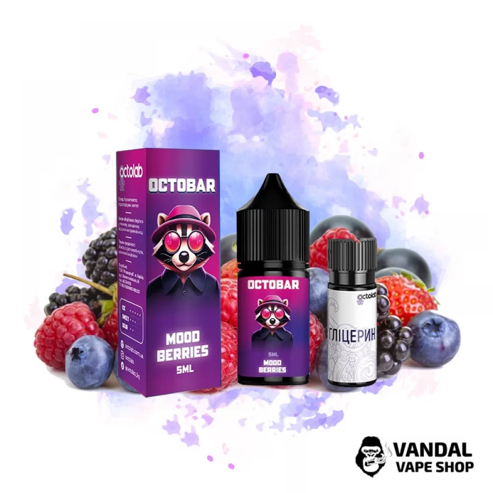 Набір для самозамісу Octo Bar NFT Salt 10 мл 50 мг зі смаком вишні, лохини та полуниці